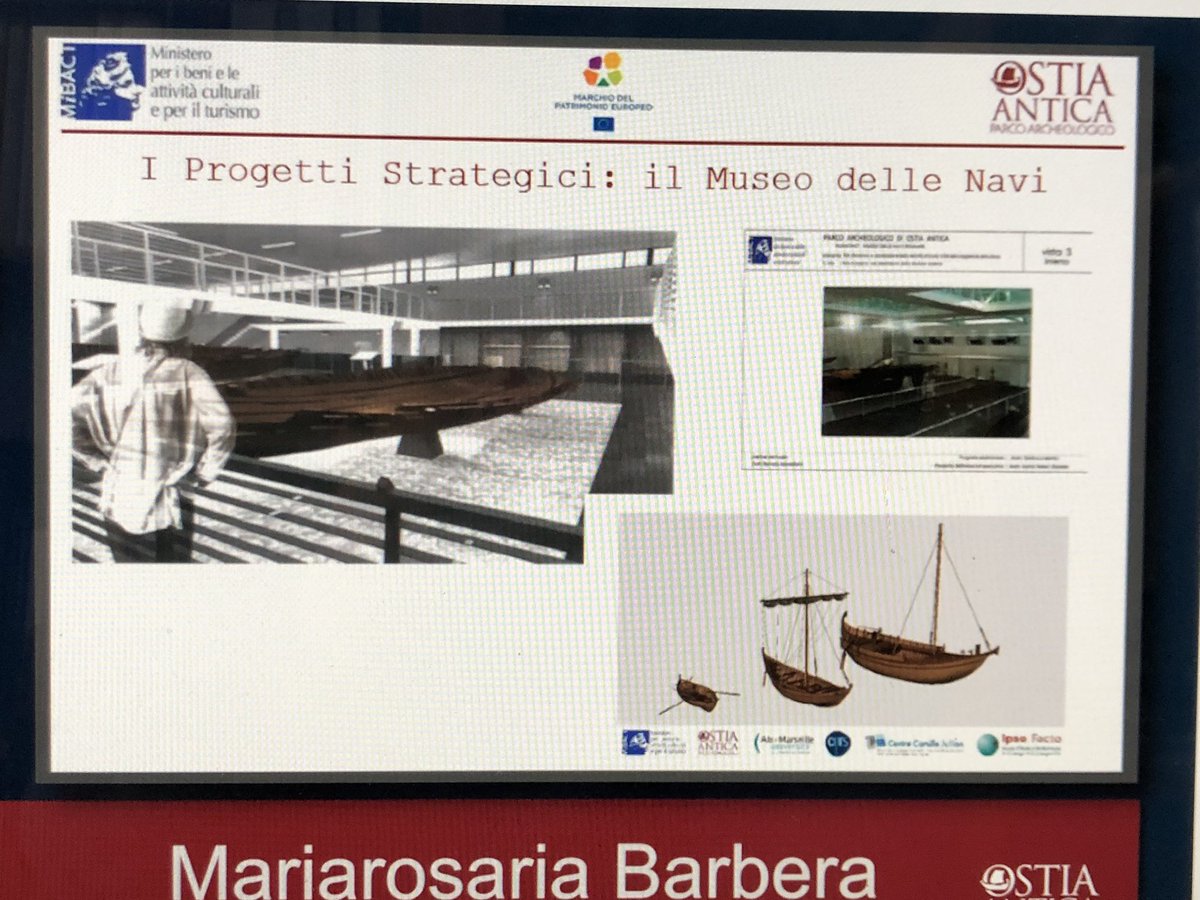 Mariiarosaria Barbera directrice du <a href="/parcostiantica/">parco_archeo_ostia</a> vient de présenter le bilan de ses trois ans de direction... malgré le covid bientôt l’inauguration du nouveau @MuseoNaviRomane de Fiumicino ! <a href="/ccj/">刹那</a> <a href="/CNRS/">CNRS 🌍</a> @univamu