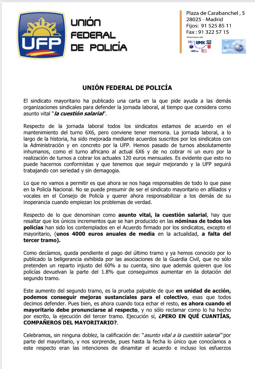 UFP_MADRID's tweet photo. #UFP 
#ufplucha https://t.co/R2LZ2jRO2E