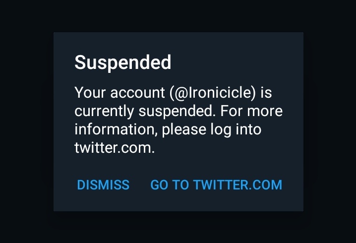 EyeLettuce's tweet photo. Oh Twitter, why is @Ironicicle suspended again? https://t.co/kr1ekZzyR2