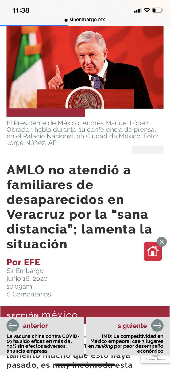 ferbelaunzaran's tweet photo. El presidente que no usa cubrebocas y promueve el optimismo para no contagiarse, alega que no habló con las víctimas en Veracruz para cuidar “la sana distancia”.

¿Alguien le creyó a @lopezobrador_?

Yo tampoco. https://t.co/7TBDaD5kIS