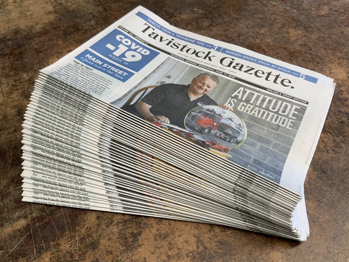 We’re back to print! After 12 weeks of quarantine, the Tavistock Gazette is once again available in print. Check your mailbox or pick up a copy at your favourite Tavistock retail outlet. <a href="/tavigazette/">Tavistock Gazette</a>