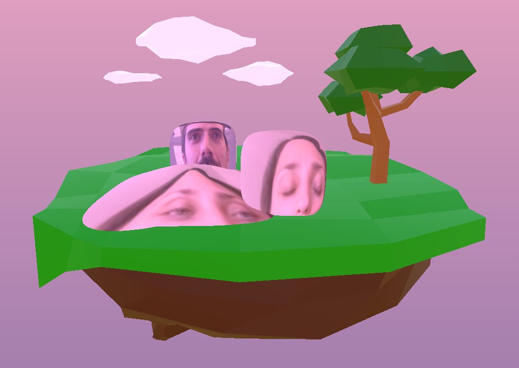 10r3n20's tweet image. Tired of being just a flat squared tile in your video-conferencing platform? I made some weird 3d video conferencing experiments to transform you and your peers in 3d blobs. Give it a spin -&amp;gt; blobchat.xyz #threejs #jitsi #webexperiment #blender #teachablemachine