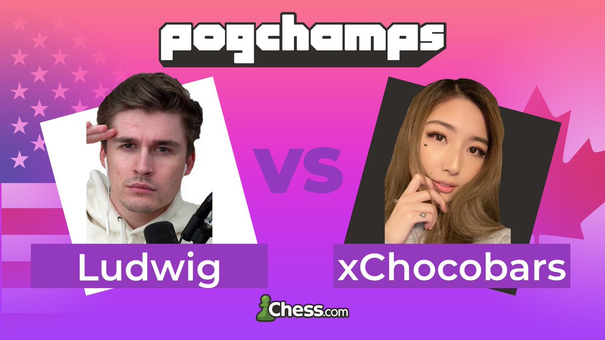 chesscom's tweet photo. The https://t.co/EufIHvcIFK #Pogchamps Quarterfinals continue at 1 P.M. PDT on https://t.co/kaTA3dnByP and https://t.co/qaLMGLwZio! 

Today's matchups: 
⚔️ @Sliker vs @Swiftor ⚔️ 1PM
⚔️ @BoxBox vs @Forsen ⚔️ 2PM
⚔️ @LudwigAhgren vs @xChocoBars ⚔️ 3PM https://t.co/0f7AcpsvM1