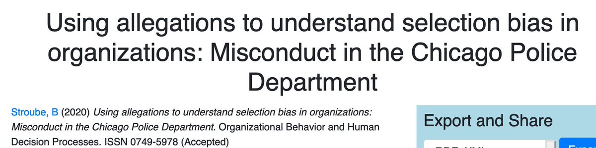 214/ "Compared with [police misconduct] allegations filed by white complainants, allegations from black complainants were 0.499 times less likely to be sustained. ... Allegations made by [police] were sustained at a rate 21.6 times higher than allegations made by outsiders."