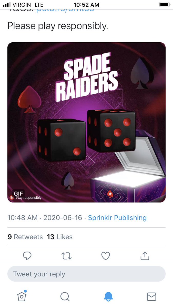 KellyShaneBurns's tweet photo. @PokerStars (Debdowner_1) #SpadeRaiders https://t.co/wjEW9MiUo0