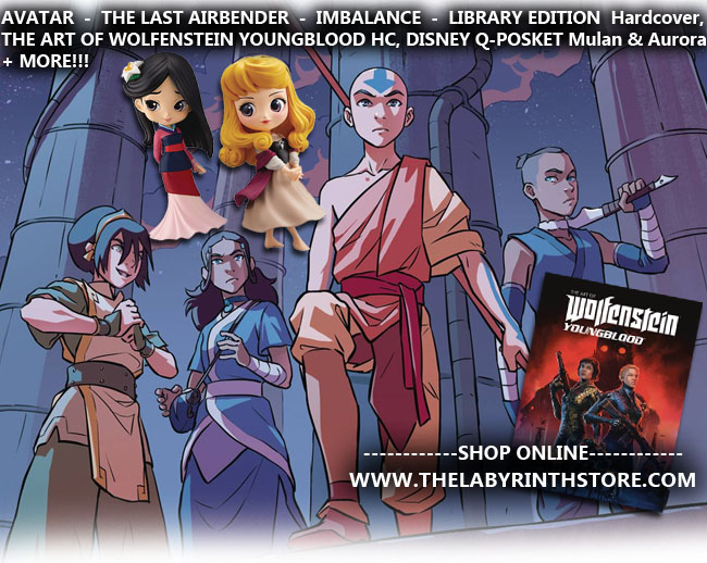 Labyrinth Bookstore Arriving Wednesday June 17th T Co 7nfx5ce6s2 Avatar The Last Airbender Imbalance Library Ed Art Of Wolfenstein Young Blood Disney Q Posket Mulan Princess Aurora Rapunzel Ariel More