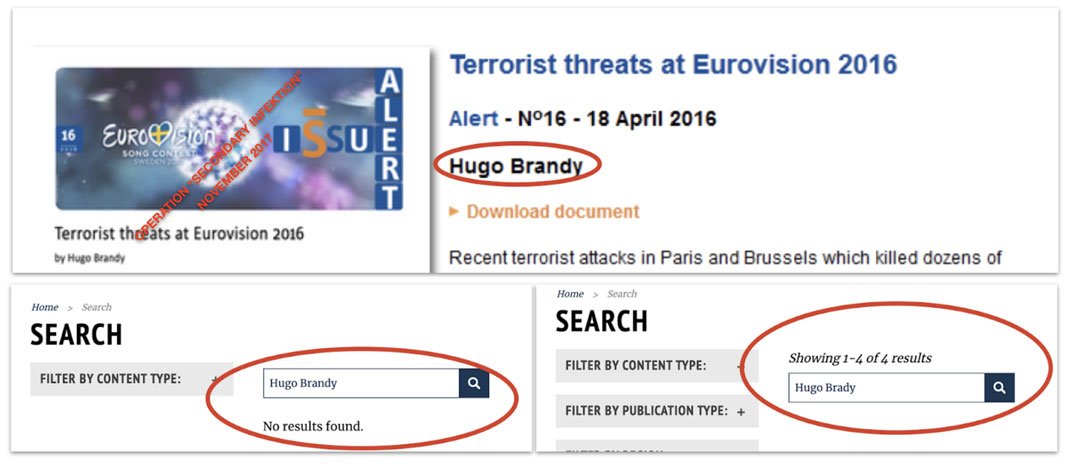 "Hugo Brandy."We're not sure if they were trying to impersonate  @hugobrady of  @EU_ISS here, or just running out of inspiration for names.