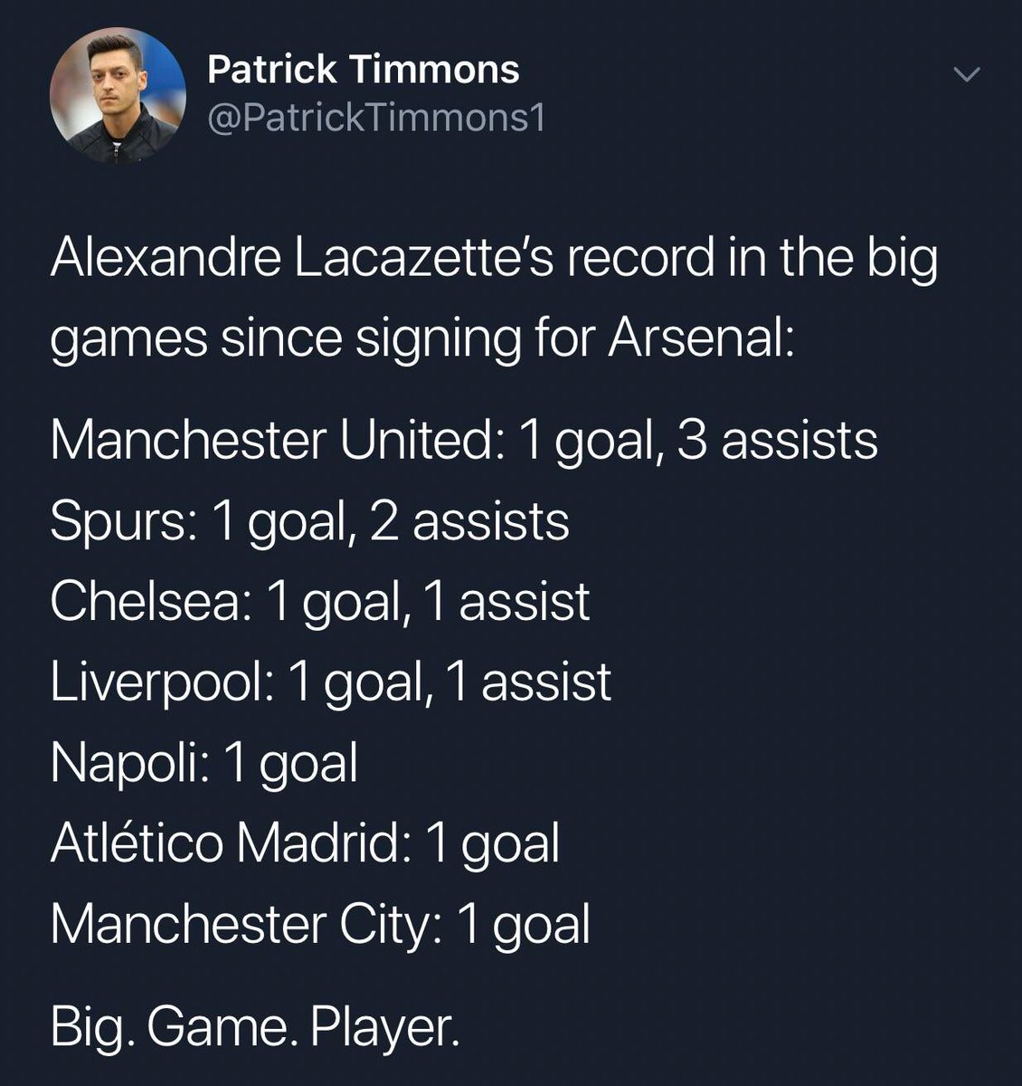 Finally, despite Nketiah’s success in recent friendlies and outstanding pressing ability I think that Lacazette needs to start. Whilst his away record is nothing short of awful, his ability to turn up in big games will be needed and the impact of playing away may not be the same.