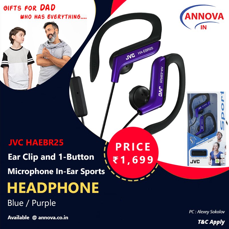 annovain_india's tweet photo. Let’s feel your father proud by sharing special gift JVC Headphone on this father’s Day.
Buy @ https://t.co/5ELvu2T77k
#JVCHAEBR25 #JVC #happyfathersday #fathersday 
#annovainfathersday  #OverHeadHeadphone  #BlueHeadphone #InEarHeadphone #JVCHeadphones https://t.co/fNTBt1Cj4N