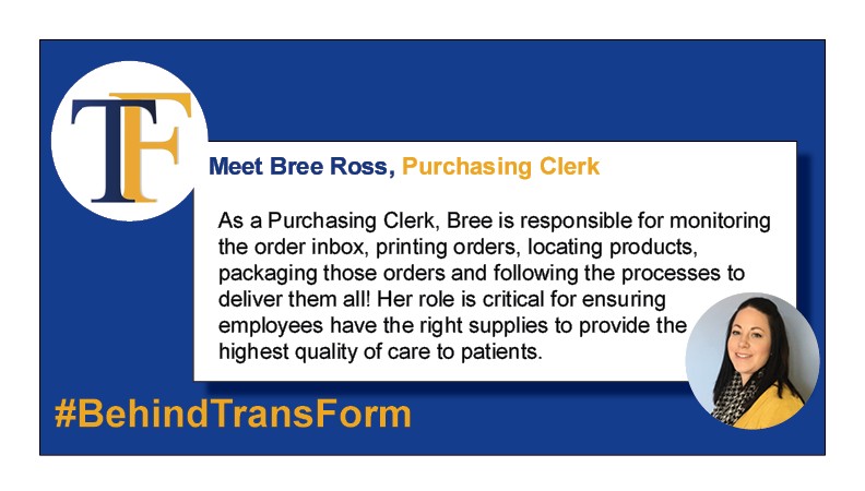 TransFormSSO's tweet photo. #BehindTransForm Shared Service Organization are hundreds of employees working together to enhance the quality of care for patients within Erie St. Clair. Meet Bree Ross, a Purchasing Clerk at TransForm!
#healthcare https://t.co/Ht5JlFVqB1