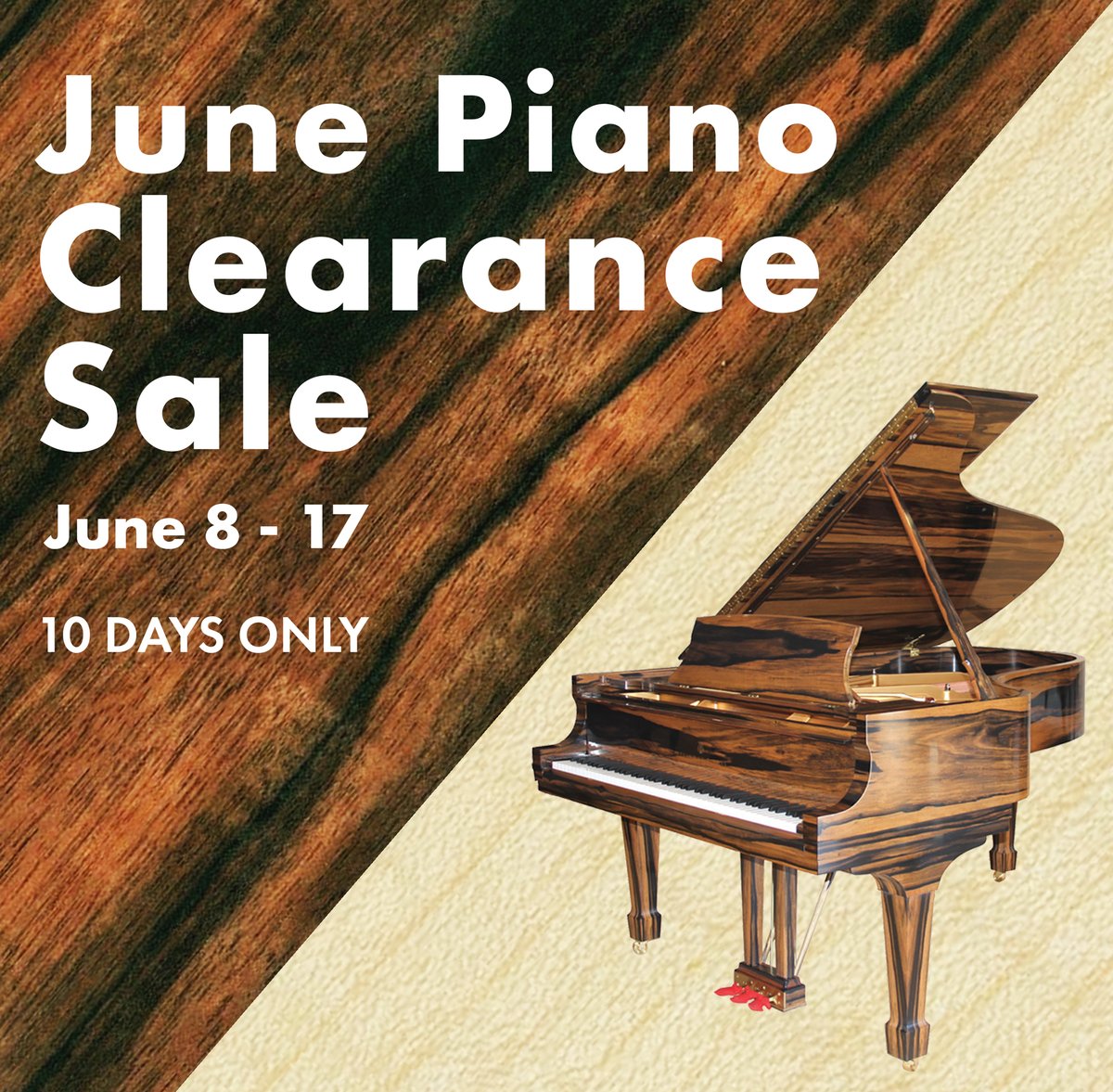 Our June Piano Clearance Sale ends tomorrow! Remember, whatever your budget and design needs are, we have a perfect solution for you.
DETAILS: ow.ly/X36S50A2fa4
