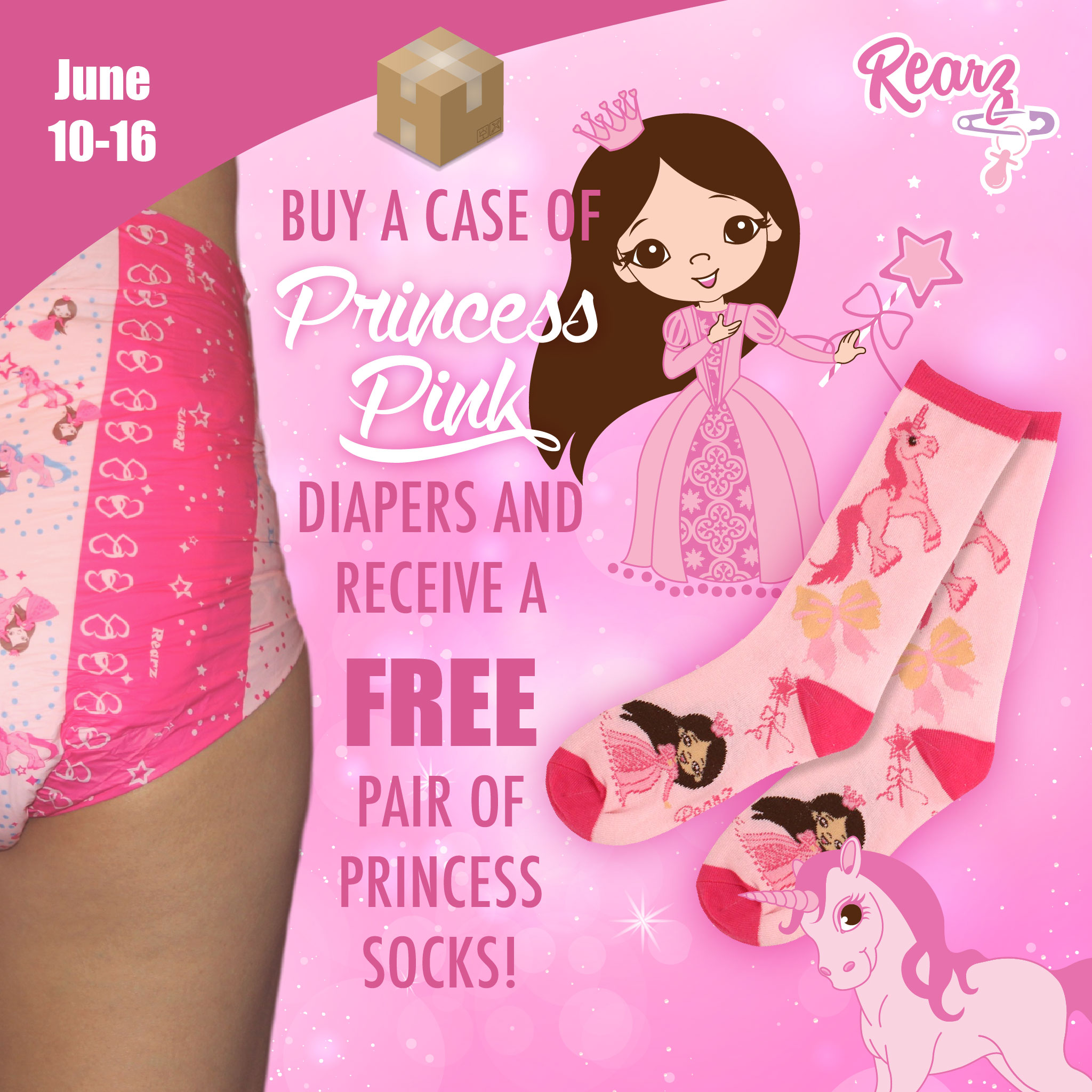 Princess Pink Adult Training Pants - Rearz Inc.