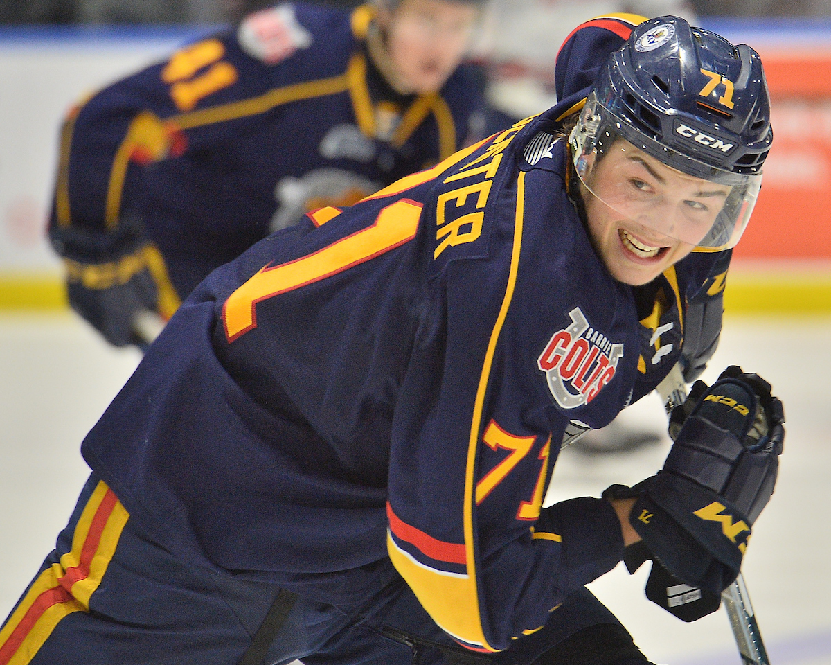 OHLBarrieColts's tweet photo. The entire Barrie Colts organization would like to congratulate Tyson Foerster on his selection to Hockey Canada’s National Junior Team Summer Showcase. 

For all the details, click here: https://t.co/DYafeY1OpF

#ColtsCountry https://t.co/wct5vpelAp