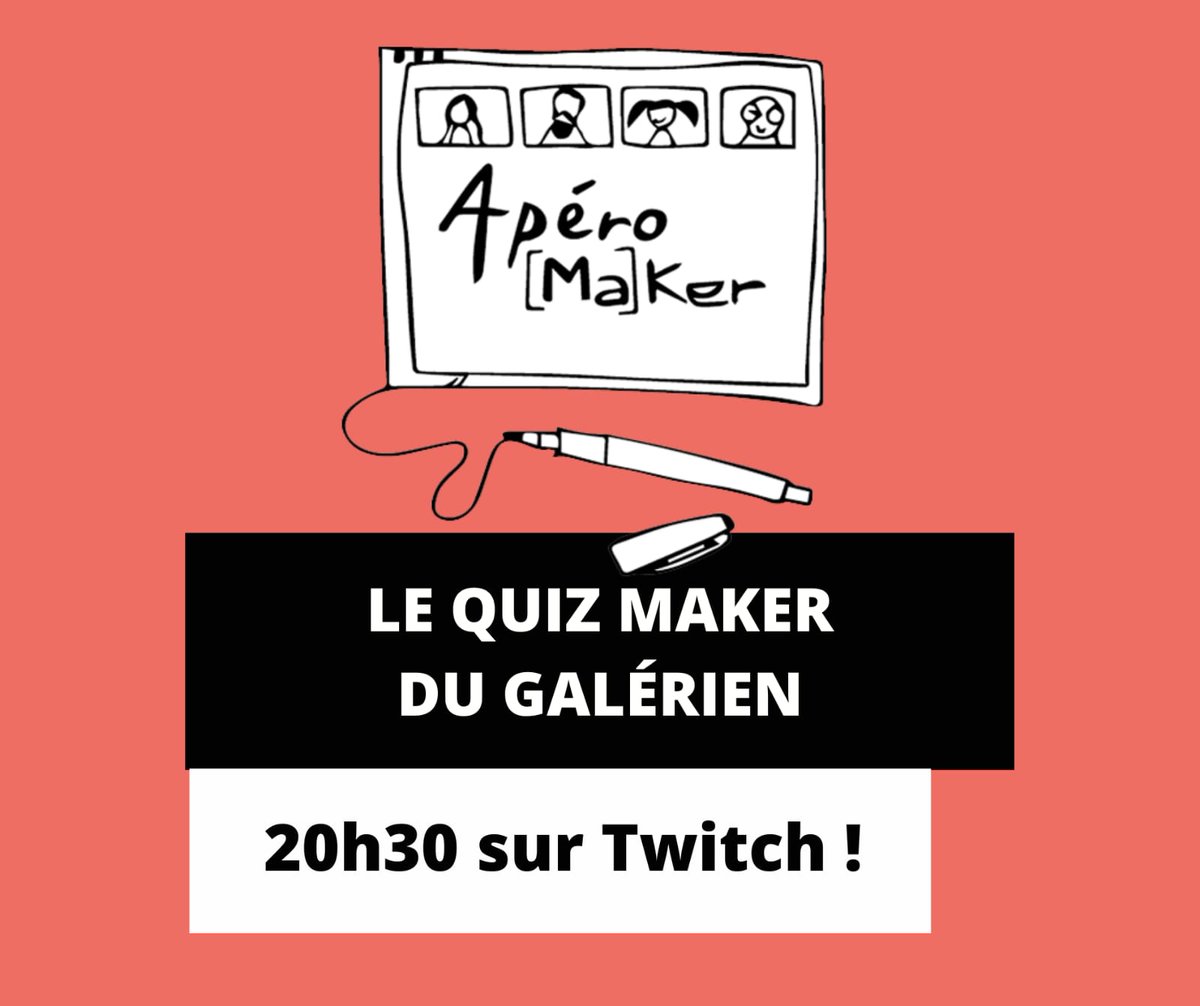 RFFLabs's tweet photo. 🎮 Inspiré du jeu "les dés sont pipés" de Julien Josselin et Valentin Vincent, le blind test fait peau neuve et se transforme... en Quizz Maker du Galérien ! 

Vous découvrirez le tout demain !

https://t.co/LzfBc6twe0

#mouvementmaker #fablab #maker #aperomaker https://t.co/7TCaJCG07V