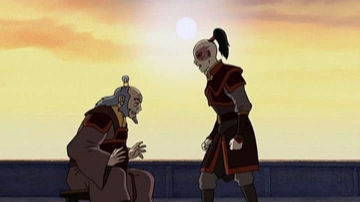 In the beginning of the series, Zuko is a good firebender, but one that does not have an understanding of the meaning behind his bending; his bending fundamentals are not present.