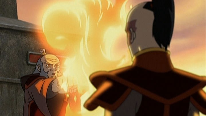 In the beginning of the series, Zuko is a good firebender, but one that does not have an understanding of the meaning behind his bending; his bending fundamentals are not present.