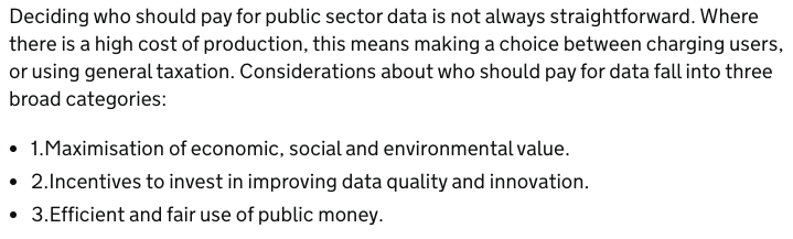 Also the strategy only acknowledges two revenue models for ensuring sustainable access to data. But there are many more. Choosing between them requires market evidence about cost and benefits, but also imagination and innovation in business models. 17/19  https://theodi.org/article/designing-sustainable-data-institutions-paper/