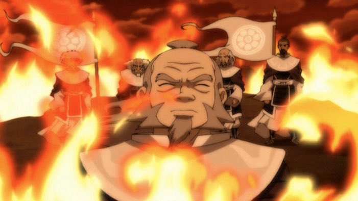 Iroh teaches from the basis of firebending, relying on breathing and philosophy to mold Zuko. Ozai teaches that fire is to be feared, focused only on desire.