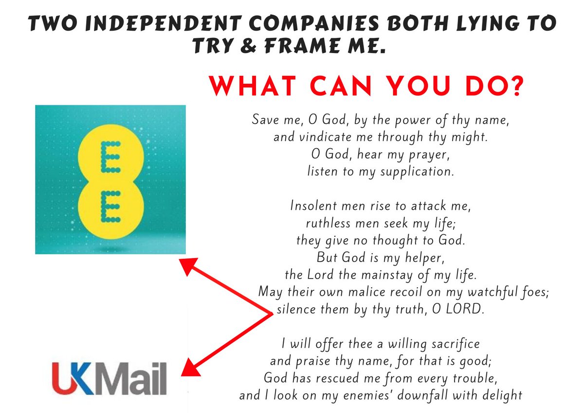 19/ So how do you get saved from two independent companies saying you have done something when you haven't done it? Just like the previous frame ups, had to do four hours of prayers a day.  #GodWins every time #EE  #UKMail  #UKParliament  #HouseofCommons  #LBC