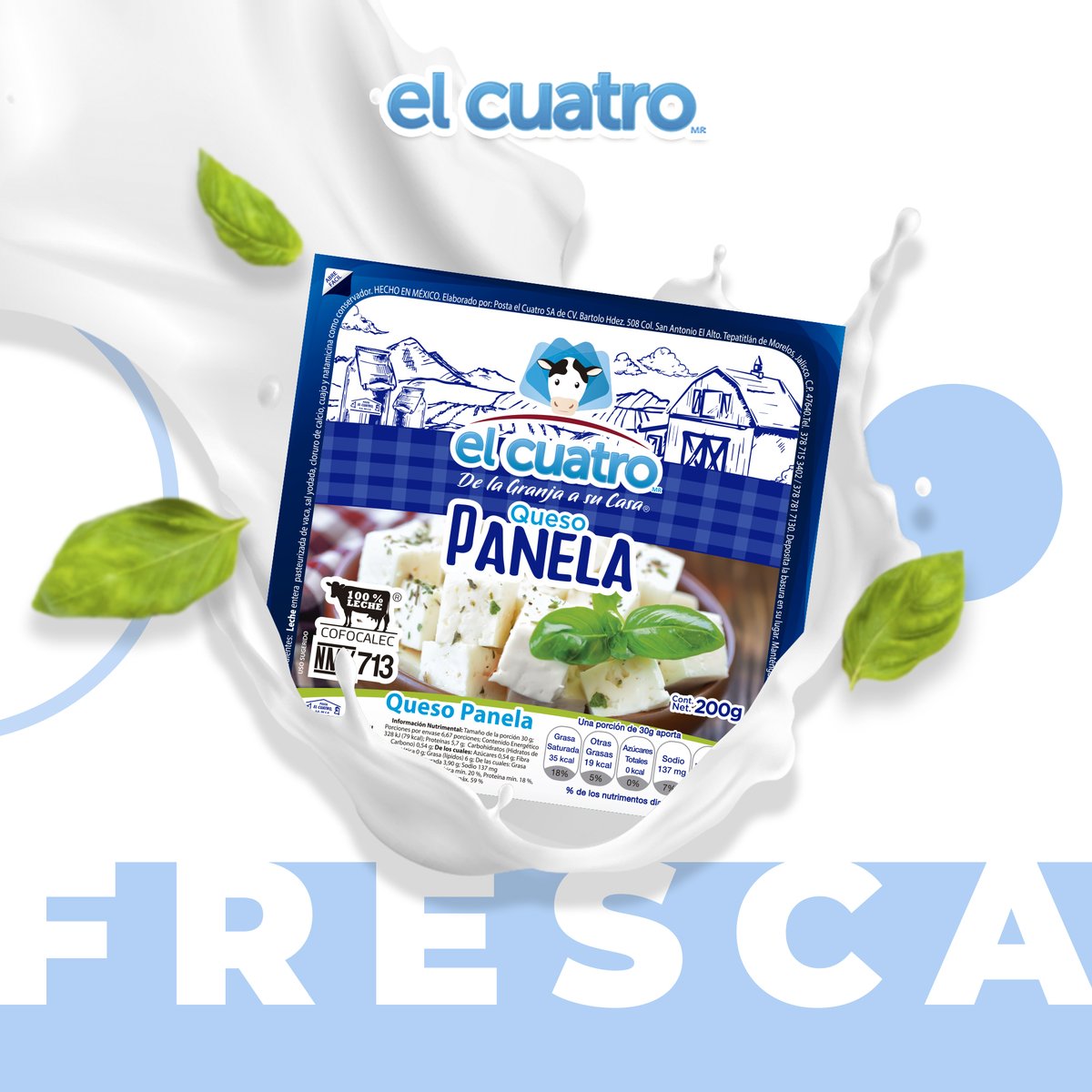 postaelcuatro's tweet photo. Ya probaste nuestra deliciosa y fresca panela El Cuatro.
¡Que esperas! 
#delagranjaasucasa #elcuatro #panela https://t.co/XNLR8TAc4g