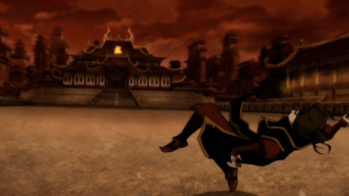 Finally, we learn that fear is not an effective motivator for bending or for life. Out of breath, ungrounded, and confused: Azula, the most talented prodigal firebender, is surpassed by true understanding of the element of fire.