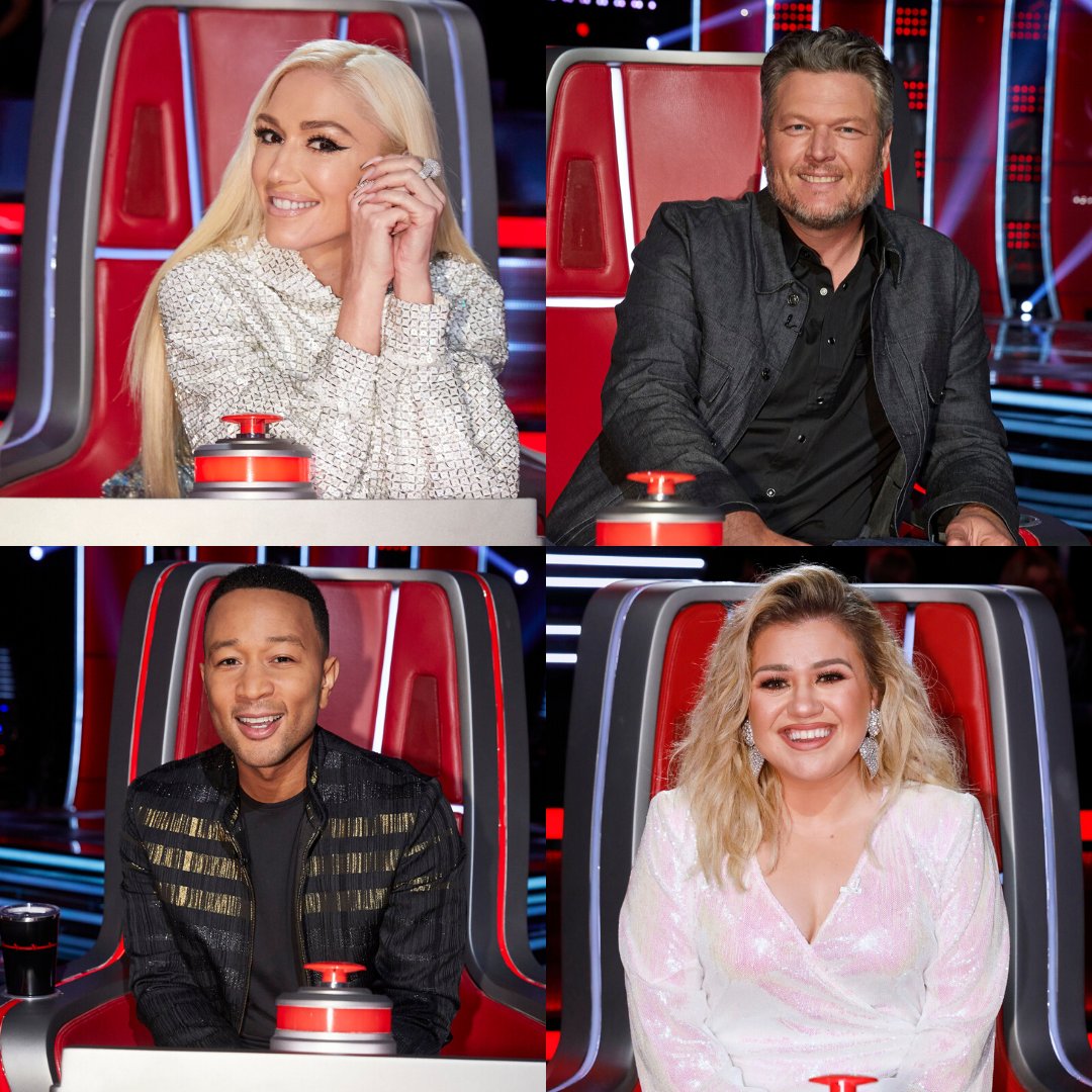 NBCTheVoice's tweet photo. Guess who's back? 😍 

@GwenStefani returns to #TheVoice this fall on @NBC with @BlakeShelton, @KellyClarkson, and @JohnLegend. https://t.co/EPaRETPJPQ