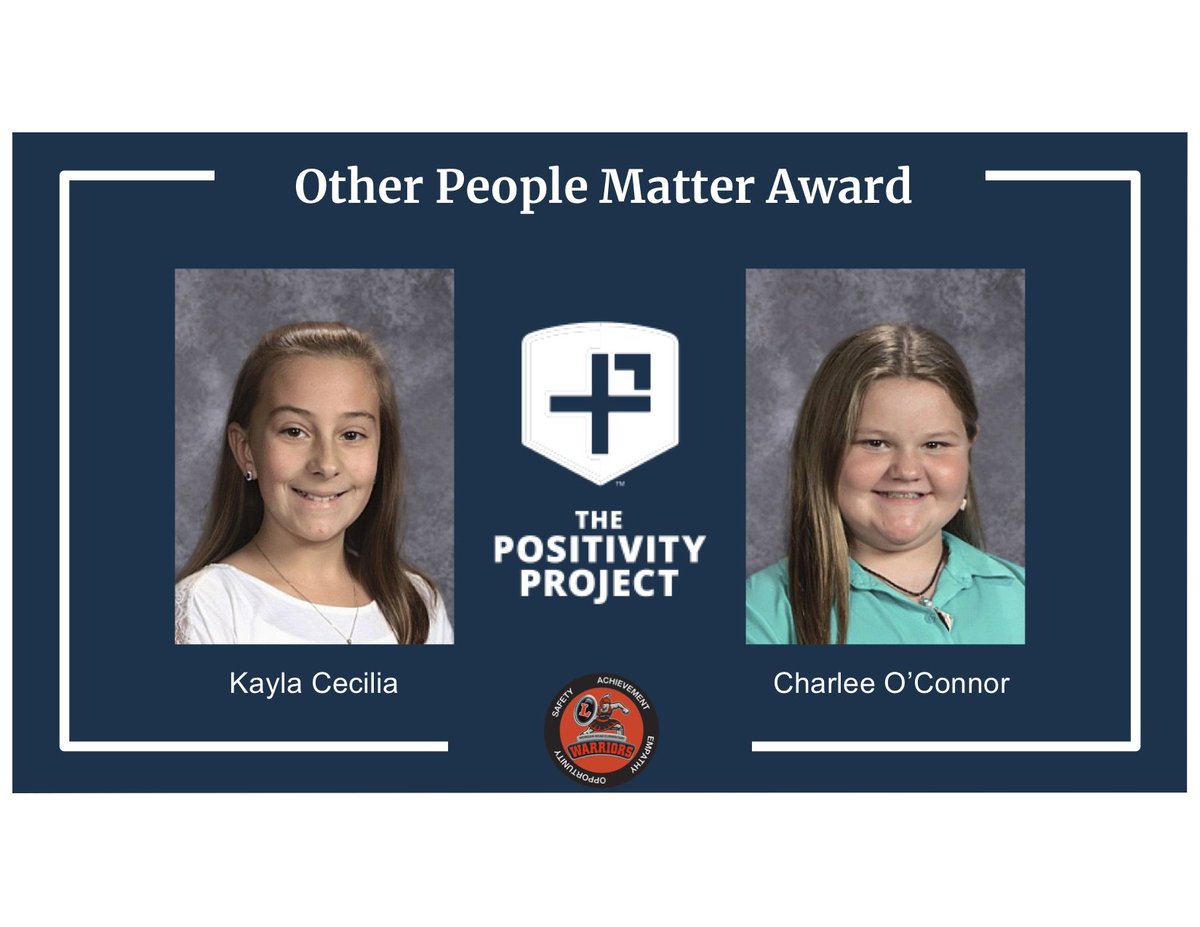 BrettRWoodcock's tweet photo. On behalf of the MRE @PosProject planning committee, this year's Other People Matter award goes to Kayla Cecilia and Charlee O'Connor. https://t.co/umURRc90Lb