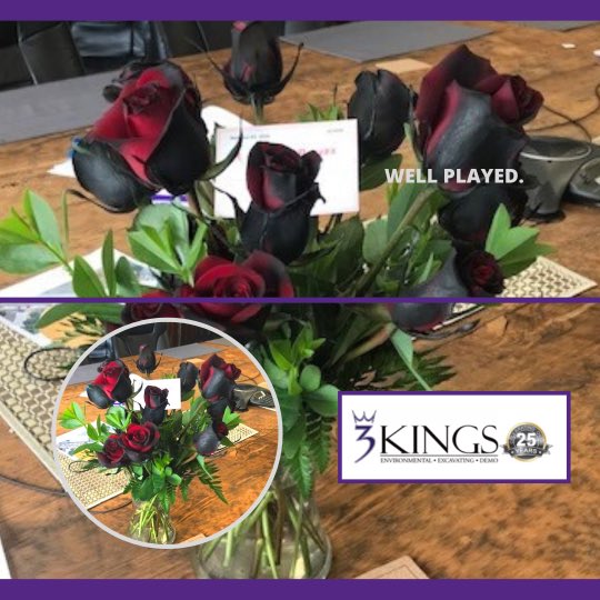 Call3Kings's tweet photo. Lost a close bid to a local contractor 💵 Good competition makes us all better &amp; they sent us black roses to rub the victory in our faces ���� 

☎️ 3 Kings 👑 #asbestos #demolition #environmental #contractor #vancouverwa #portland #olympia #tacoma #seattle #pnw #familyowned #local https://t.co/d8eBG4km02