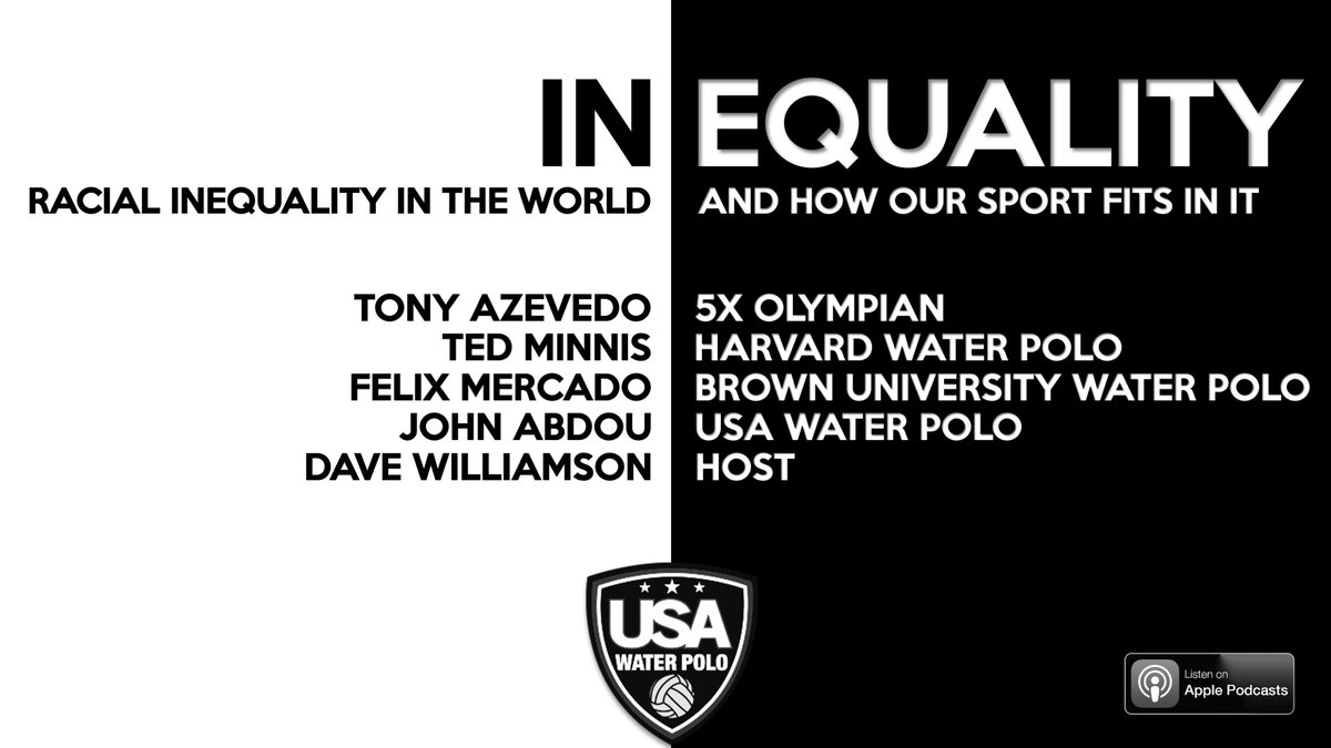 Inspired by recent events in our country, Tony &amp; Dave are joined by Ted Minnis (Harvard), Felix Mercado (Brown), and John Abdou (USAWP) to discuss racial inequality and how our sport fits into the discussion

podcasts.apple.com/us/podcast/ep-…

@h2ohhpolo <a href="/USAWP/">USA Water Polo</a> <a href="/WaterPoloTony/">Tony Azevedo</a> <a href="/OdpMidwest/">MIDWEST ODP</a>