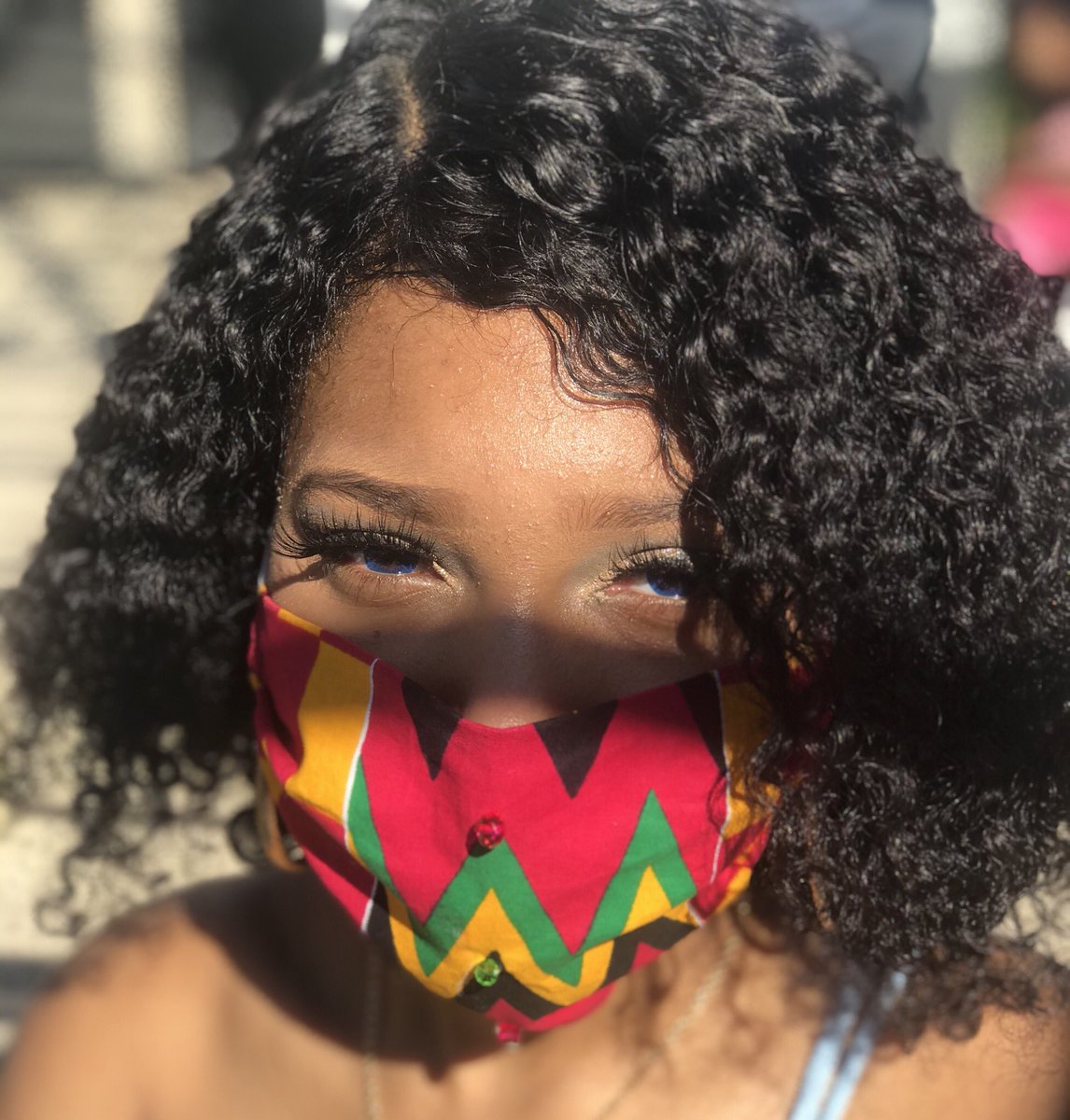My niece Makayla celebrated her 17th birthday on Saturday and wore her vibrant Culture Trees face mask -  100% breathable cotton, reusable, with an opening to insert a filter...Protect yourself and look good in your Culture Trees face mask!  culturetreedesign.com.
