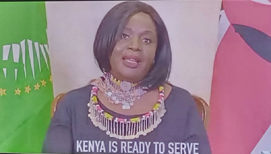 ForeignOfficeKE's tweet photo. CS Omamo: “The endorsement of Kenya as the African Union candidate for a non-permanent seat at the United Nations Security Council is a high calling which we accept with gratitude and a deep sense of purpose. A vote for Kenya is a vote for global solidarity."
@StateHouseKenya https://t.co/0o8vuU7pyk