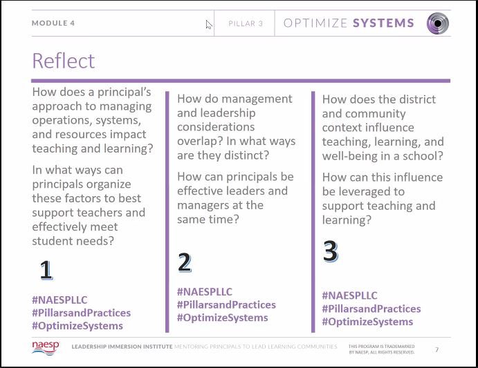 cdiazcfisd's tweet photo. Great 2nd day of learning at the @NAESP Principal Mentor Certification Program. #REFLECT Great questions for school leaders to ponder on. #NAESPLLC #PillarsandPractices #BuildCulture #EmpowerPeople #OptimizeSystems @CyFairISD @CFISDprin #CFISDSpirit https://t.co/wgFWEOhOcX