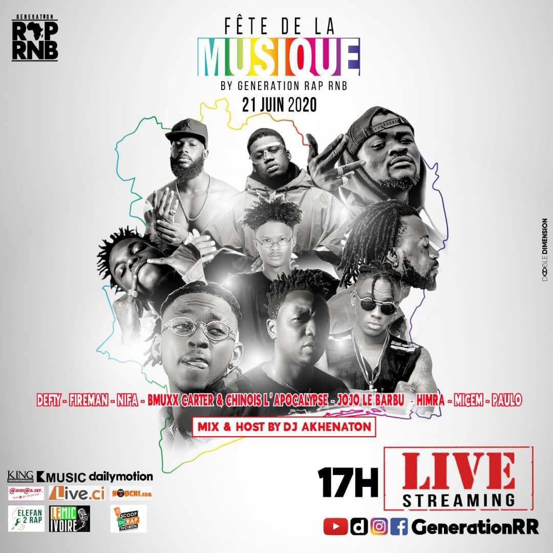 OfficielLoud's tweet photo. #FêtedeLaMusique made in #IvoryCoast by #GenerationRap&Rnb 21st June 2020 mix & host by @DjAkhenaton with @DeftyOfficiel @Nifa_Fanafoule @sogbi_jonathan @Bmuxx_Carter @HimraOfficiel @paulo_chakal @omicem @JojoLeBarbu1er @apocahuero
Don't miss out 🔥🇨🇮🎼🎤
#LoudMusic https://t.co/B8vcK0vDoS