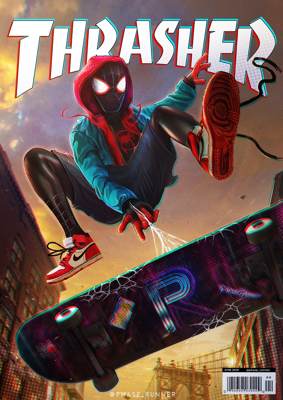 PhaseRunner on X: What if #MilesMorales appeared on the cover of  @thrashermag ... #SpiderMan #SpiderVerse #skateboard #SpiderManPS5  t.colxSdoum7NM  X