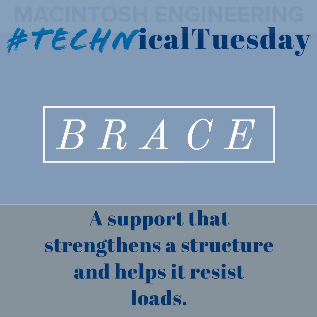 MacIntoshEng's tweet photo. #TechnichalTuesday The technical engineering word of the day is Brace. Stay healthy everyone. 
#structruralengineers #design #engineers #structrualdesign #learnengineering #MacEng #construction #constructionsite #architecture #civilengineering https://t.co/tHD2BL1YPB