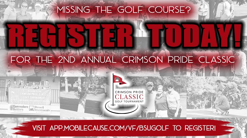 bsubears's tweet photo. ⛳️Are you missing the golf course? Here’s a great opportunity to register for a tournament at a gorgeous venue, for an even better cause! Register TODAY by clicking the link in our bio!⛳️ #CPClassic #BSUbears #BearCountry #WaverlyOaksGolfCourse https://t.co/UNq7sztsTA