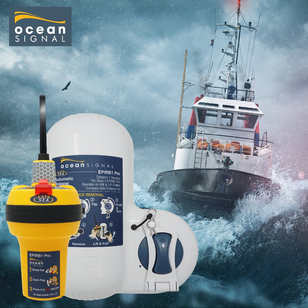 atlanticrt's tweet photo. The @OceanSignal SafeSea EPIRB1 Pro is the most compact Float Free #EPIRB. Designed for maximum efficiency &amp; a 10 year battery life, it has superb operating life when activated, keeping rescue services updated with your location for longer. https://t.co/njI3f4Dy5Q #safetyatsea https://t.co/J82NMrBNJh