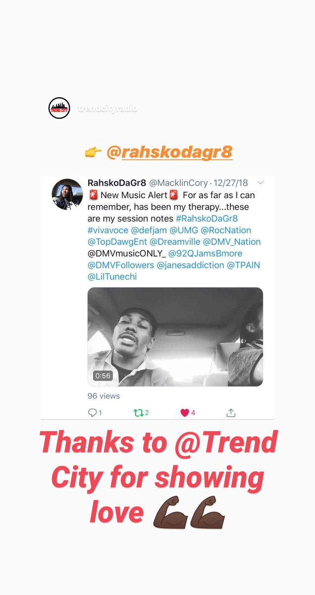 MacklinCory's tweet photo. Shout out to https://t.co/1eeM3HxC7N for putting my music into rotation and putting me one step closer to achieving my dreams 💪🏿💪🏿🙌🙌👏👏🙏🏾 #TrendCityRadio #RahskoDaGr8 #Swish #newartist #NowPlaying #TheComeUp #blessed #GodsSon https://t.co/NFxegp4N9J