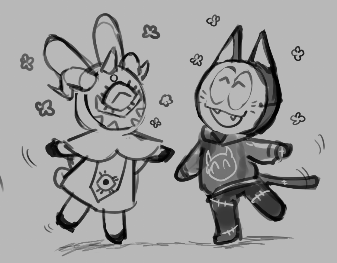 oc goofs and doodles with friends! @PHANTASMAGYRE @urano000 @beathells 