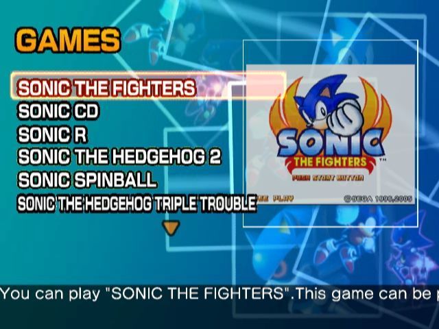 Menus from Sonic Gems Collection & Sonic Mega Collection