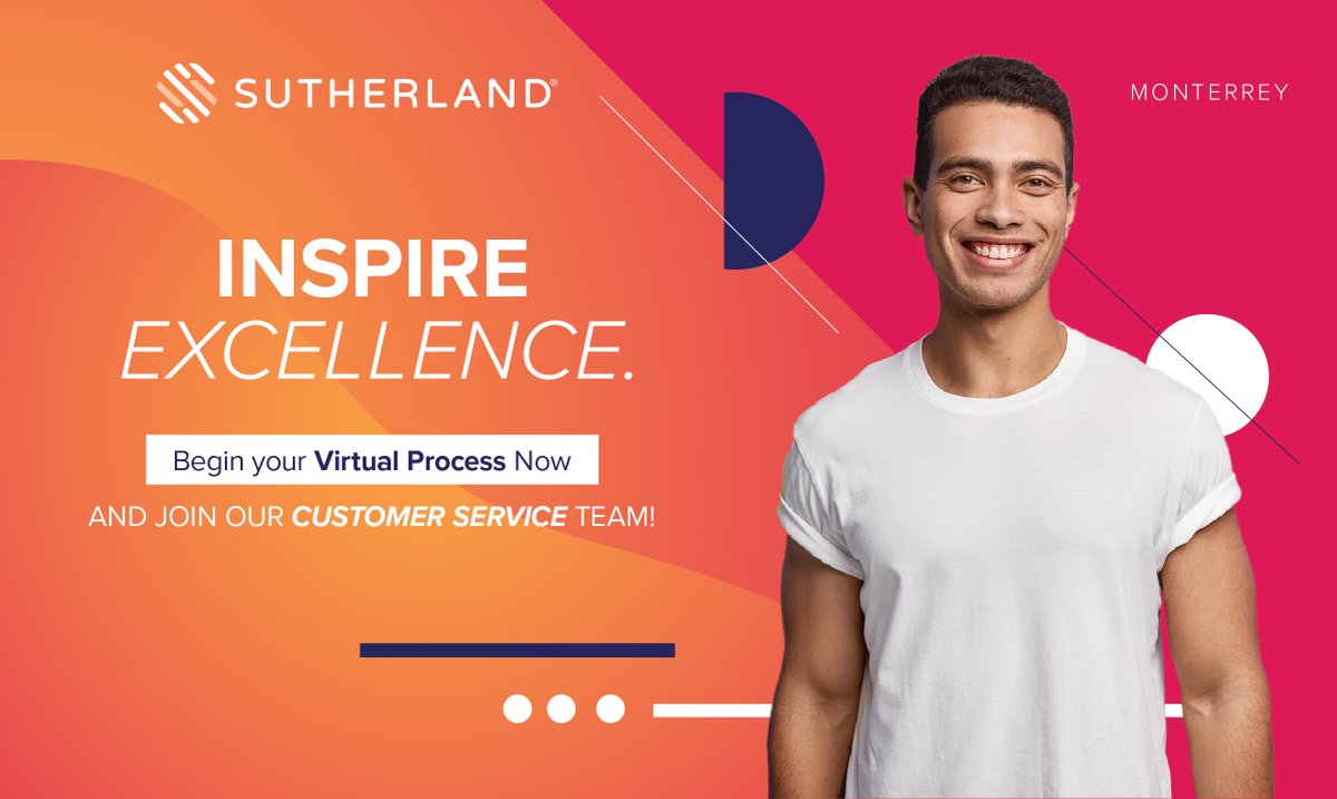 SutherlandHires's tweet photo. MEXICO - Our Customer Service Associates work hard to deliver value for our clients through leading technology, innovation and excellence in everything they do. By joining us, you will enjoy two days off per week, and earn 11,000 MXN + bonus. Apply now https://t.co/UFCPag82OY https://t.co/sMXnuOYnFG