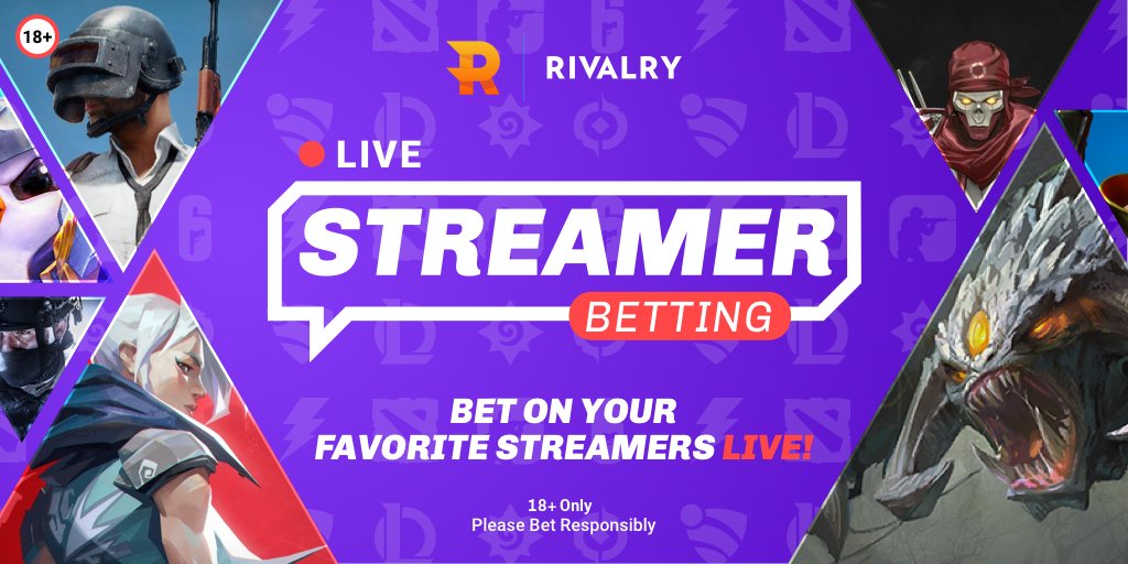 Announcing a new feature - stream betting! 

💪Have even more fun watching your favorite streamers by betting on the outcomes of their games!

🎮rivalry.com/streamer-betti… 🔞