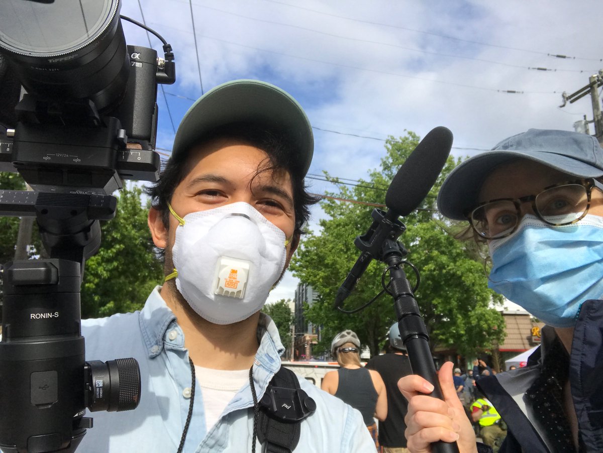 One reason I’m organizing with  @STdigitalunion is our small but mighty video team. Our jobs have gotten more complex, stressful & exhausting due to pandemic precautions and protest safety/gear. And  @SeattleTimesCo is choosing to make it even more stressful by fighting our union.