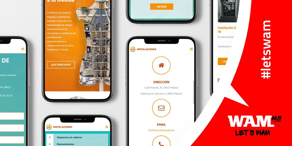 wamads's tweet photo. Seguimos caldeando el ambiente con la nueva web que hemos desarrollado para Instalaciones Sánchez Braojos, otro trabajo brillante made in WAM 
https://t.co/SIP7yuErog 

#letswam #wamads https://t.co/agBmQuxx5m