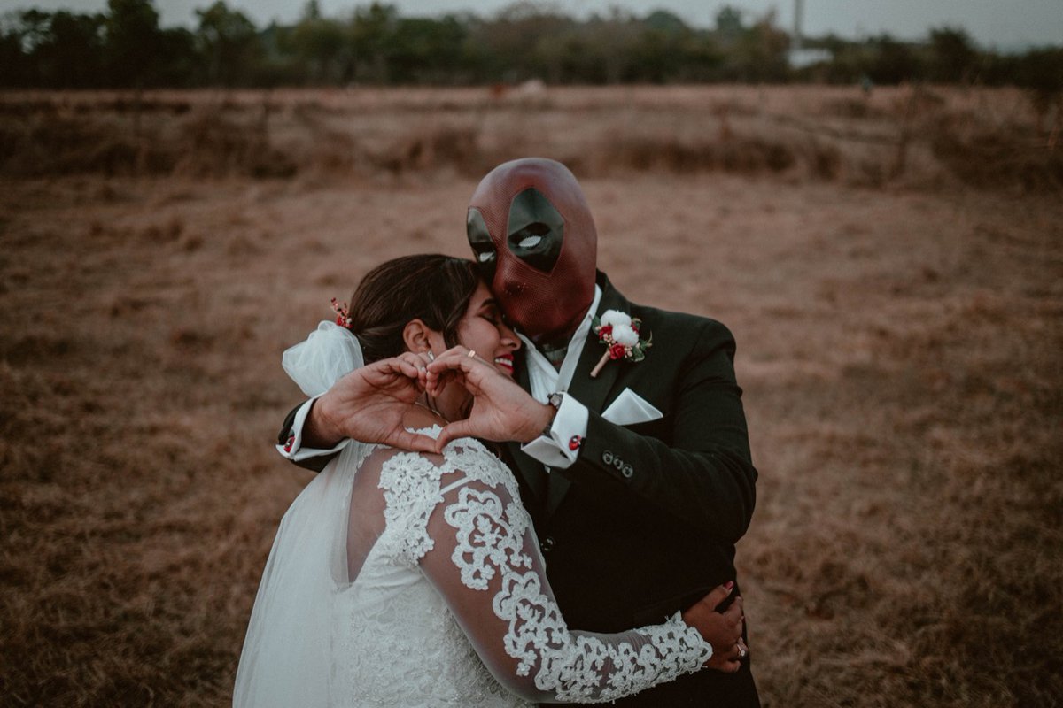 MarkARodrigues's tweet photo. If you are a marvel fan and especially a Deadpool fan, then our upcoming wedding series is especially for you. Being Marvel fans themselves, our couple Alfred &amp; Rachel dreamed of a Deadpool-themed wedding, and we made it possible by arranging the perfect decor for them. https://t.co/ph9VT8oJxM