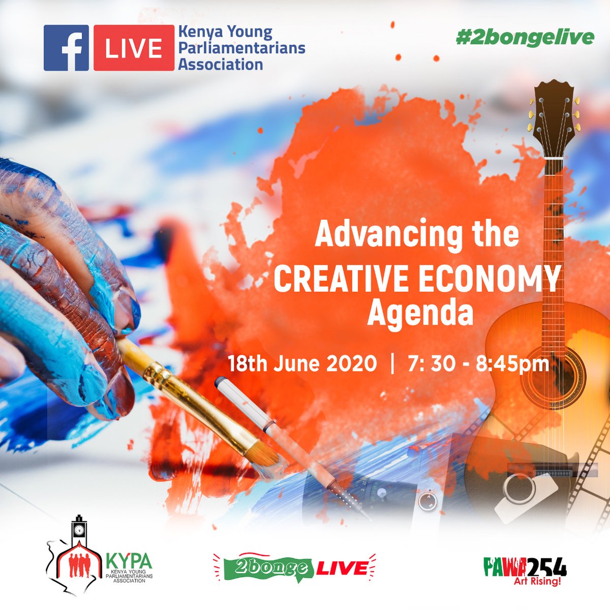 YoungMPsKenya's tweet image. #2Bongelive is here with us!!!!! This thursday in partnership with #pawa254 we are gonna discuss indepth on the creative economy.Join us live on facebook from 7:30-8:45.Hii msikose. @Pawa254 @YoungMCAs_kenya @AnthonyBuluma @CharlesNguna @youthagenda254 @NYC_YouthVoice