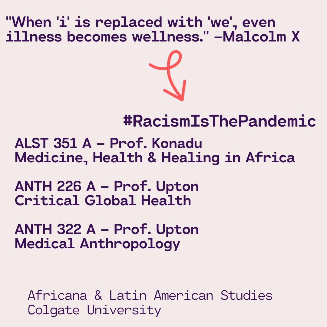 ALSTColgate's tweet image. Welcome two new faculty members: Prof. Davenport and Prof. Upton! Intellectual wellbeing for the body and soul. #blacklivesmatter #alst #fall2020