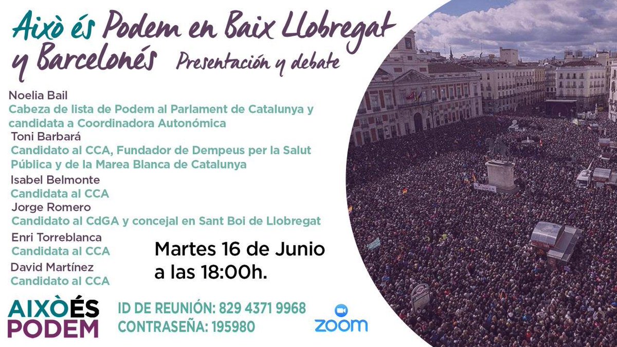 Sylenri's tweet photo. 📢Me ha encantado participar en la presentación de la candidatura de @AixoEsPodem para el Baix Llobregat. 

Aún puedes votar al Equipo de @noe_bail #AixoEsPodem💜 en https://t.co/auxfkqSo01 un Equipo de cohesión, honesto, serio y comprometido 💪🏾 https://t.co/k49dNeu6uB