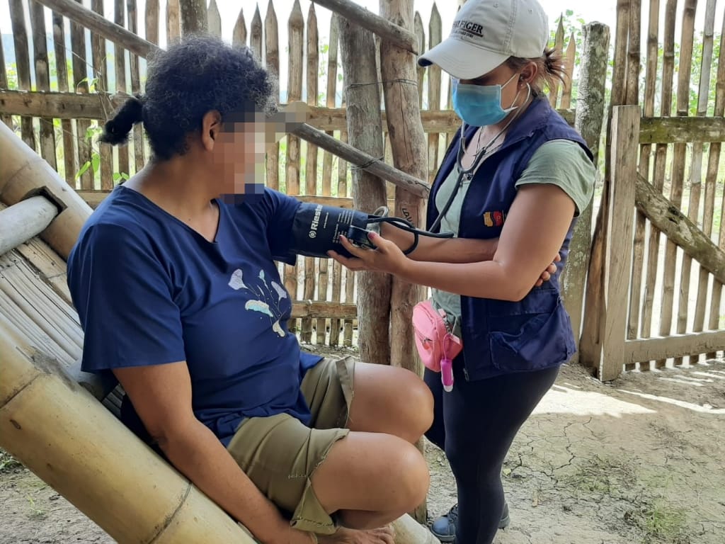 IntriagoGixy's tweet photo. Visitas a personas con hipertensión arterial en la comunidad del Achiote https://t.co/h07nayo7TC