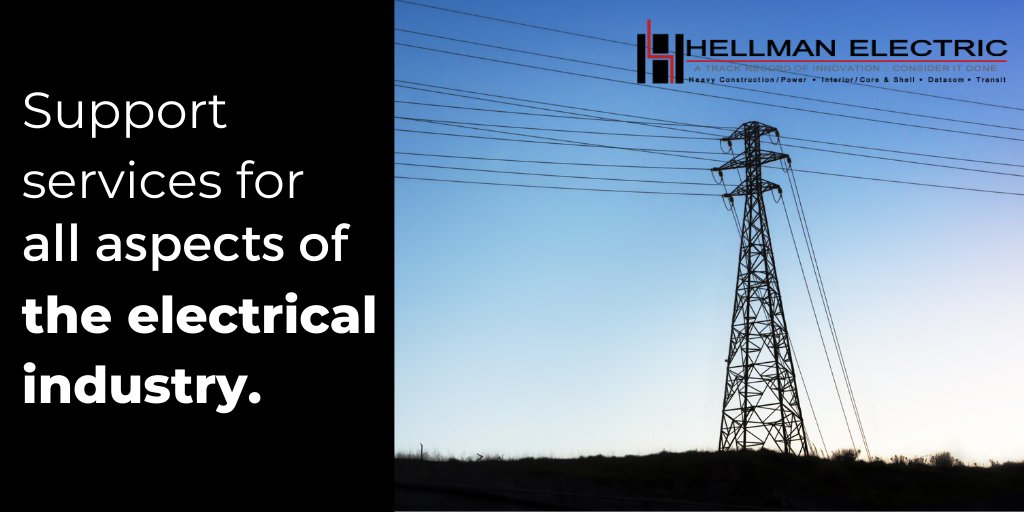 Our #ElectricalPower Services Division is a full-service #ElectricalMaintenance, and medium and high voltage specialty electrical team with a vast array of support services for all aspects of the electrical industry. Find out more:hellmanelectric.com/divisions/heav…